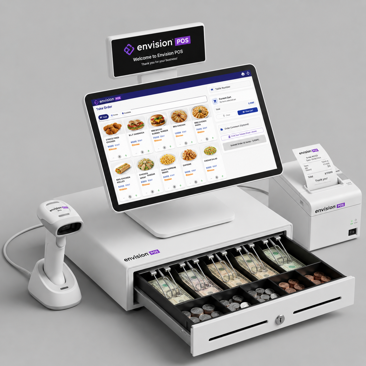 Windows POS Setup with Scanner and Printer